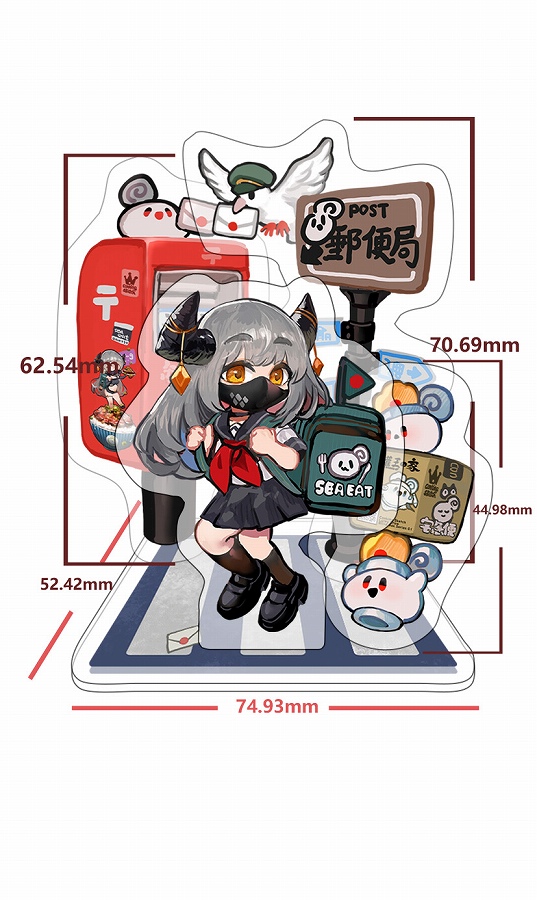 【HOBBYOTAKU】空缶王の通学路シリーズ アクリルスタンド 牛妹