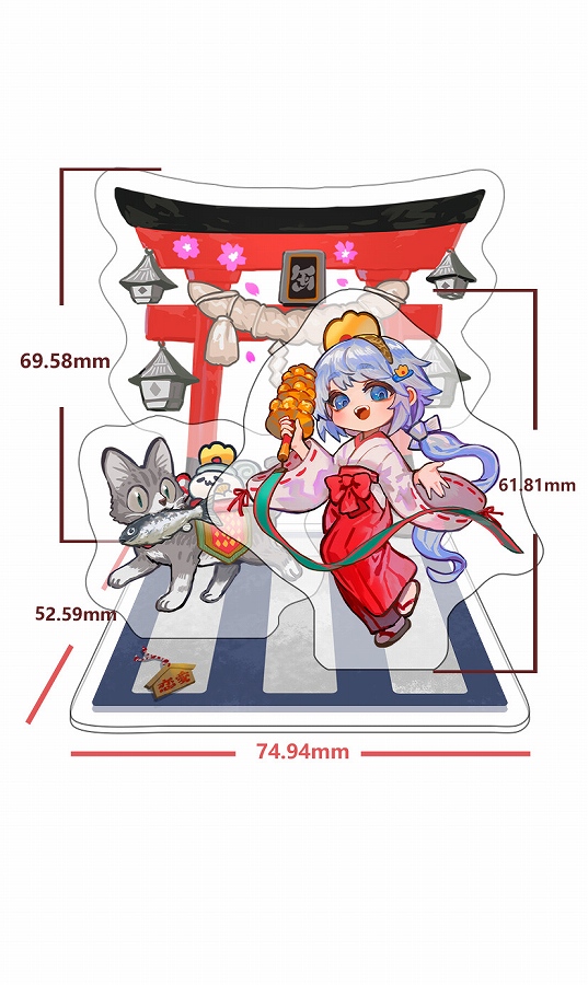 【HOBBYOTAKU】空缶王の通学路シリーズ アクリルスタンド 巫女