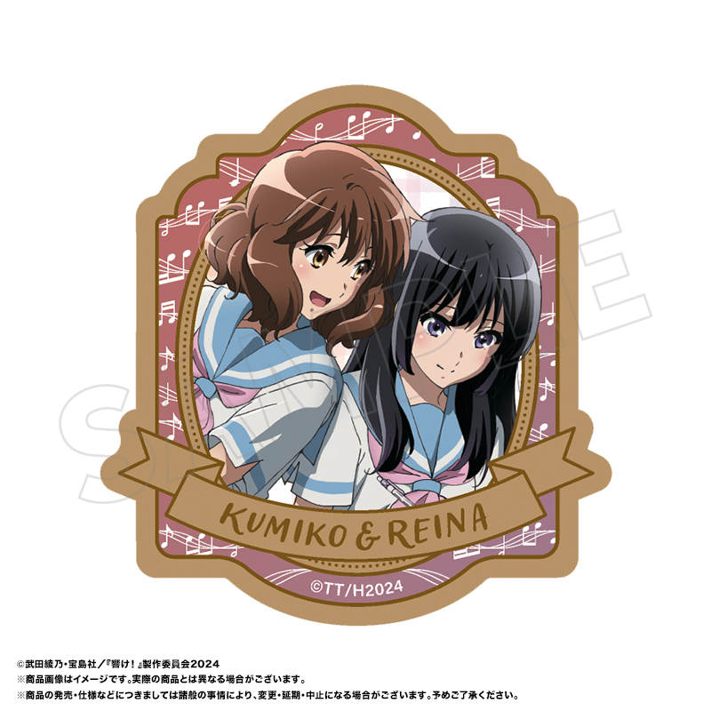 【ANICRAFT】『最終楽章 響け！ユーフォニアム』 木製バッジ C 久美子&麗奈（夏制服）