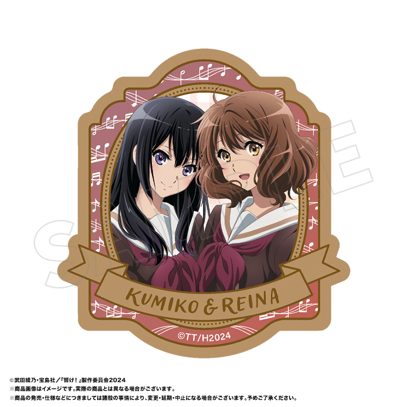 【ANICRAFT】『最終楽章 響け！ユーフォニアム』 木製バッジ D 久美子&麗奈（冬制服）
