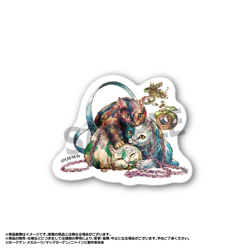 【ANICRAFT】「ニャイト・オブ・ザ・リビングキャット」 ダイカットステッカー B 野盗猫 