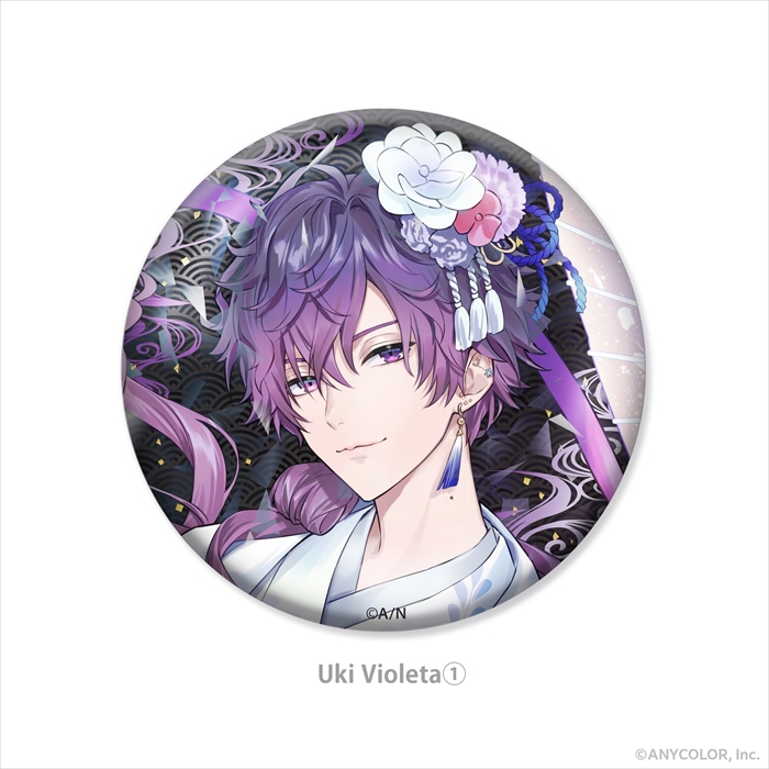 【サイバーエージェント】Noctyx NIJISANJI EN 周年企画 ホログラム缶バッジ 浮奇・ヴィオレタ 1 