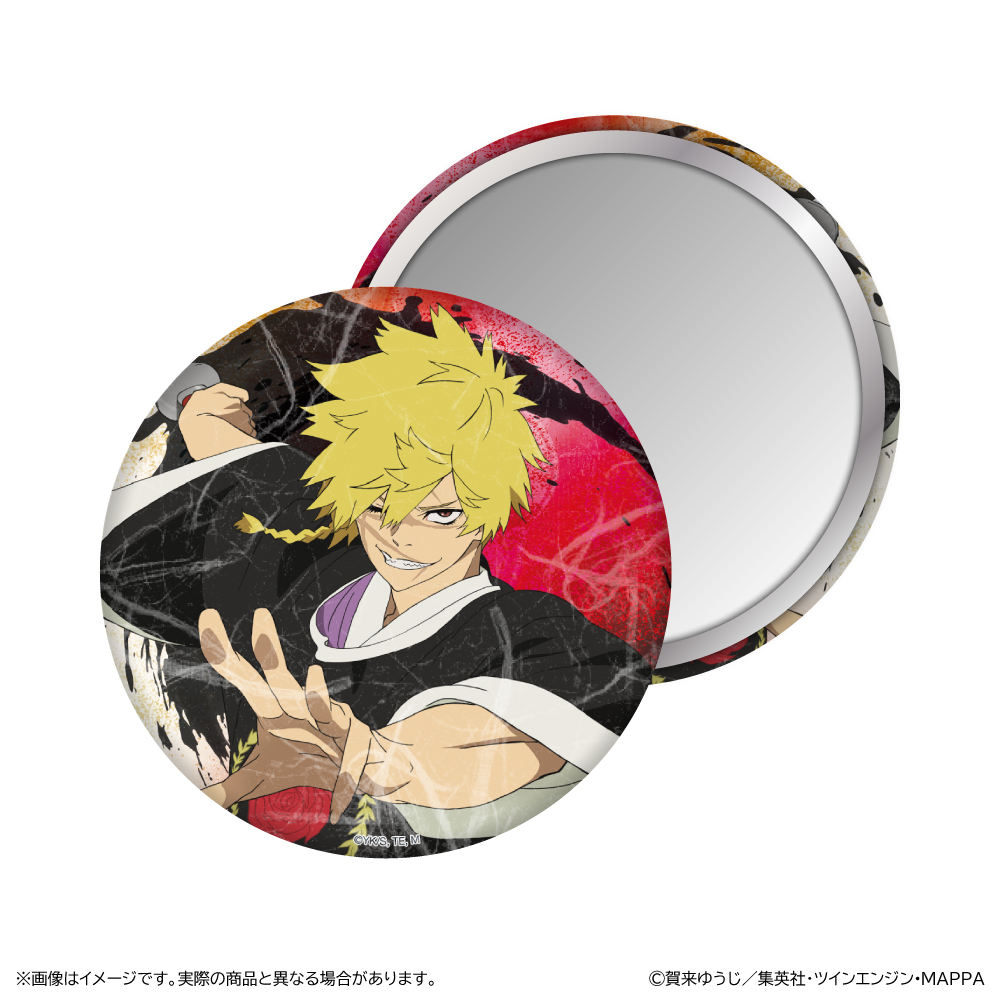 【清水産業】地獄楽 和紙風柄缶ミラー/亜左 弔兵衛