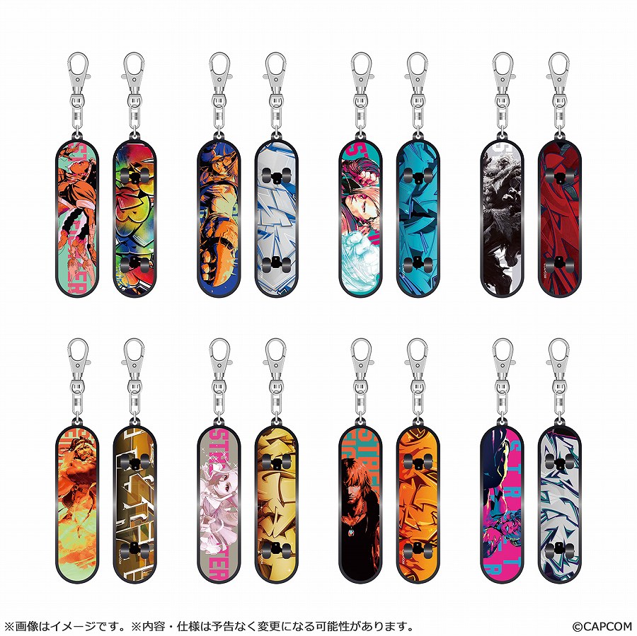 【カプコン】ストリートファイター6 フィンガースケートボードキーホルダーコレクション Vol.1 1BOX入数：8