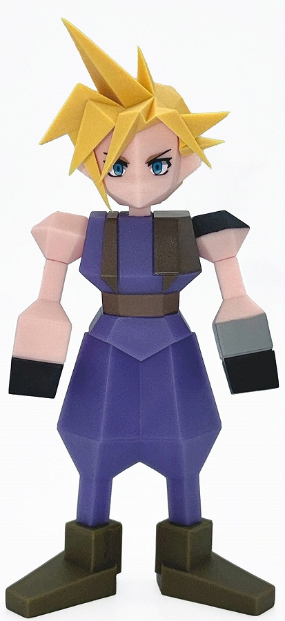 【スクウェア・エニックス】ファイナルファンタジーVII ポリゴンソフビ クラウド・ストライフ