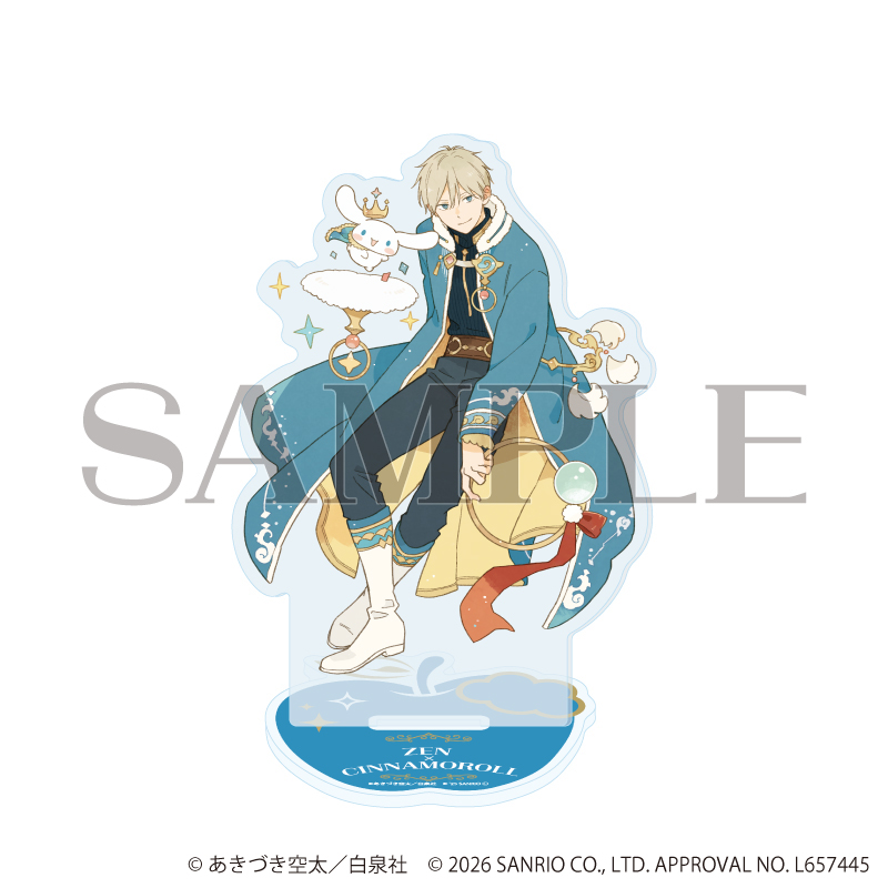 【A3】アクリルスタンド「赤髪の白雪姫×サンリオキャラクターズ」02/ゼン×シナモロール（コラボイラスト）