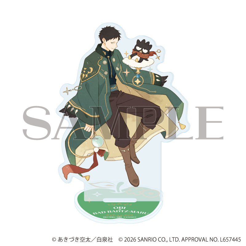 【A3】アクリルスタンド「赤髪の白雪姫×サンリオキャラクターズ」05/オビ×バッドばつ丸（コラボイラスト）