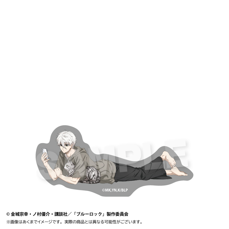 【Y Line】ブルーロック ダイカットステッカー 猫と戯れver. 凪 誠士郎