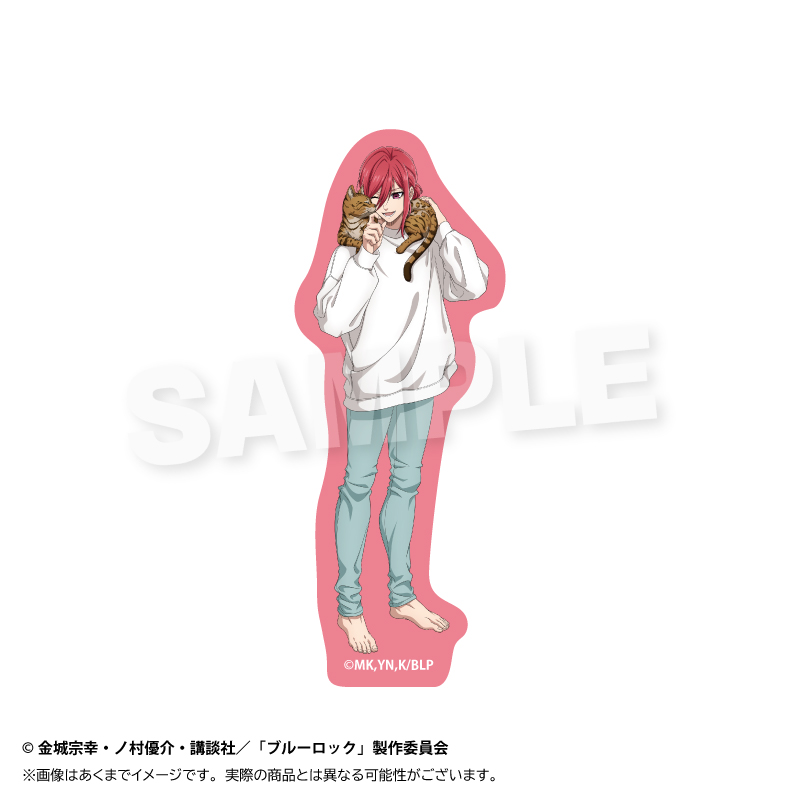 【Y Line】ブルーロック ダイカットステッカー 猫と戯れver. 千切 豹馬