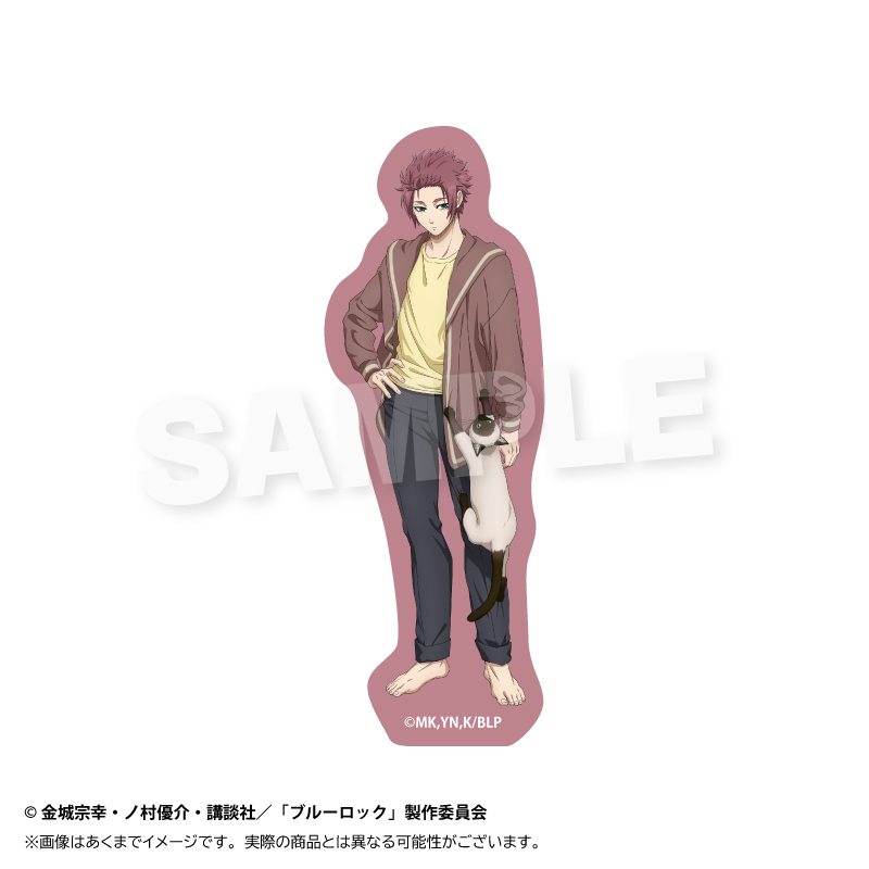 【Y Line】ブルーロック ダイカットステッカー 猫と戯れver. 糸師 冴