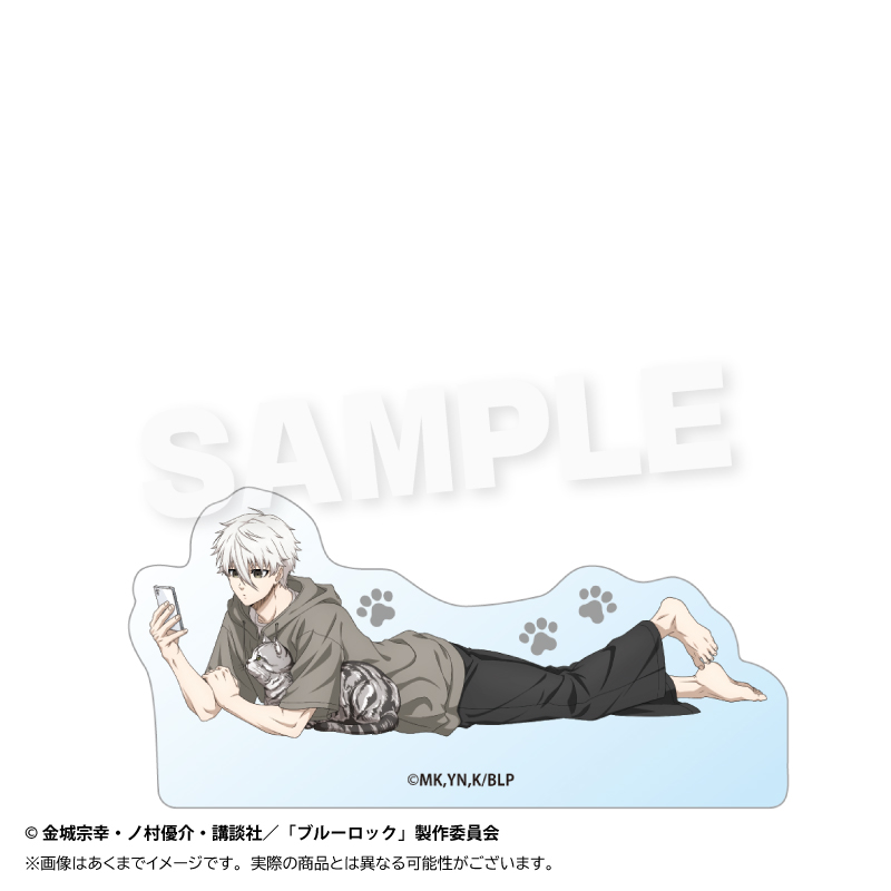 【Y Line】ブルーロック アクリルブロック 猫と戯れver. 凪 誠士郎
