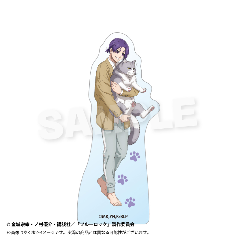 【Y Line】ブルーロック アクリルブロック 猫と戯れver. 御影 玲王