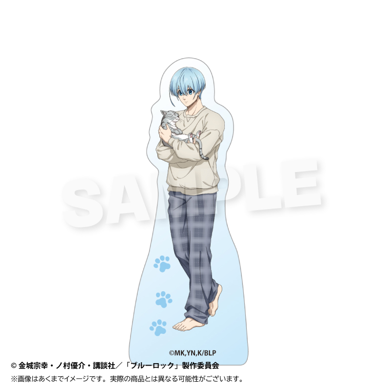 【Y Line】ブルーロック アクリルブロック 猫と戯れver. 氷織 羊