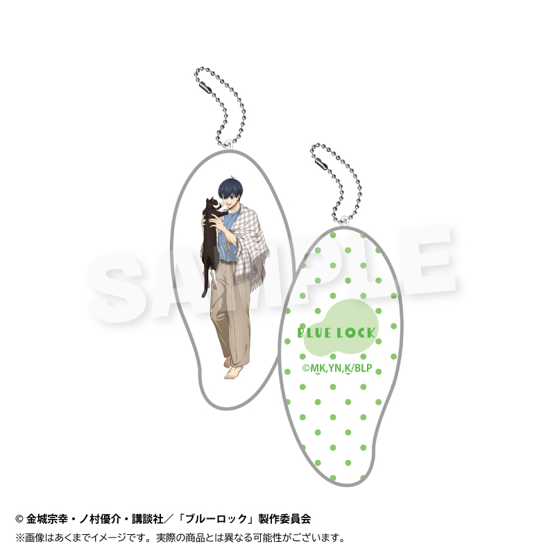 【Y Line】ブルーロック クッションキーホルダー 猫と戯れver. 潔 世一