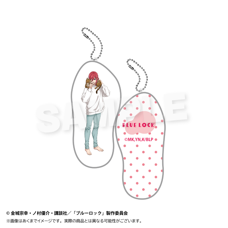 【Y Line】ブルーロック クッションキーホルダー 猫と戯れver. 千切 豹馬