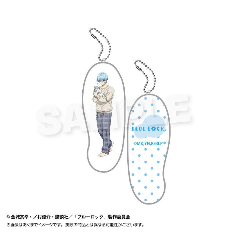 【Y Line】ブルーロック クッションキーホルダー 猫と戯れver. 氷織 羊