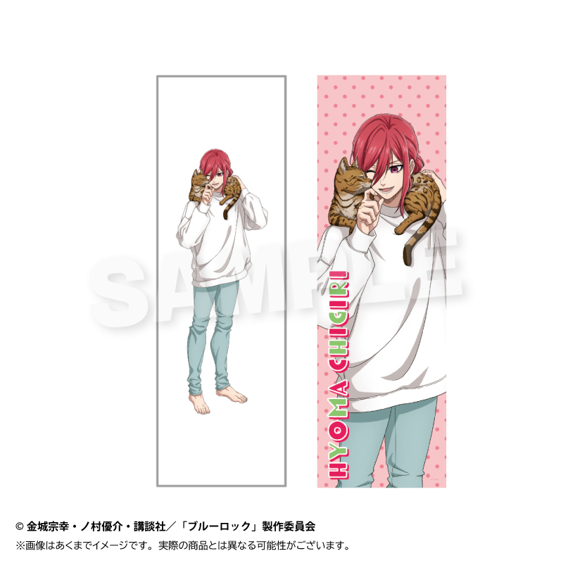 【Y Line】ブルーロック ロングクッションカバー 猫と戯れver. 千切 豹馬