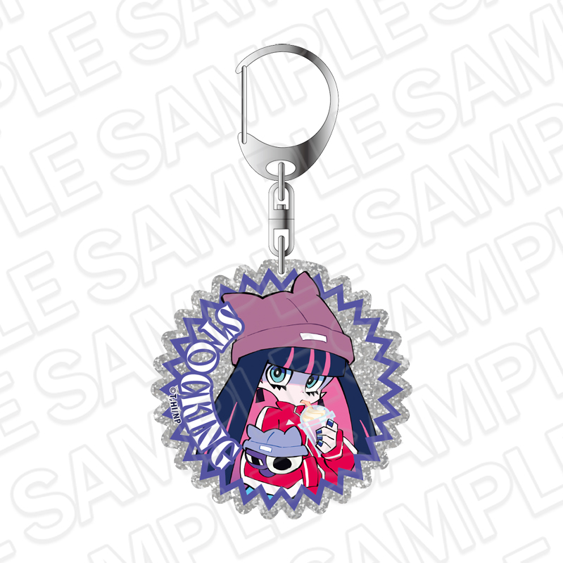 【コンテンツシード】New PANTY & STOCKING with GARTERBELT ラメアクリルキーホルダー ストッキング お出かけ ver.