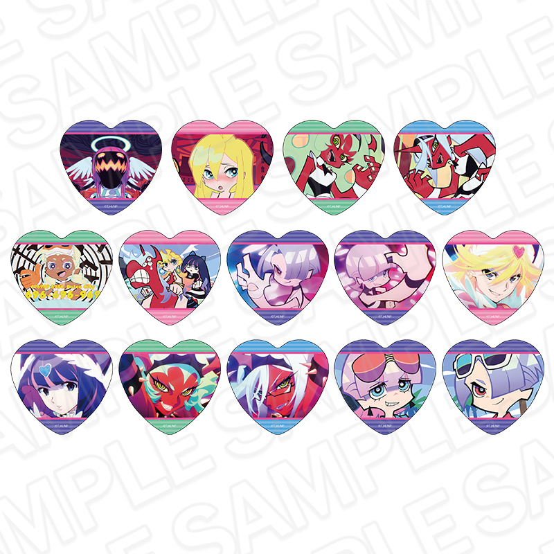 【コンテンツシード】New PANTY & STOCKING with GARTERBELT ハート型カンバッジ（ランダム） 1BOX入数：14