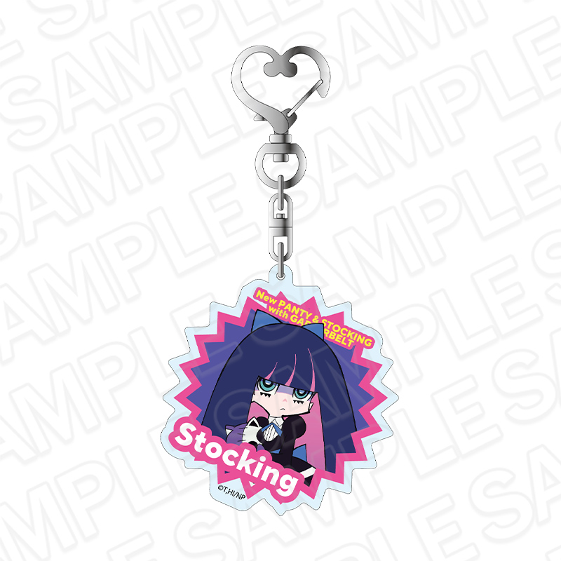 【コンテンツシード】New PANTY & STOCKING with GARTERBELT ホログラムキーホルダー ストッキング