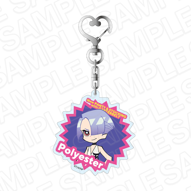 【コンテンツシード】New PANTY & STOCKING with GARTERBELT ホログラムキーホルダー ポリエステル