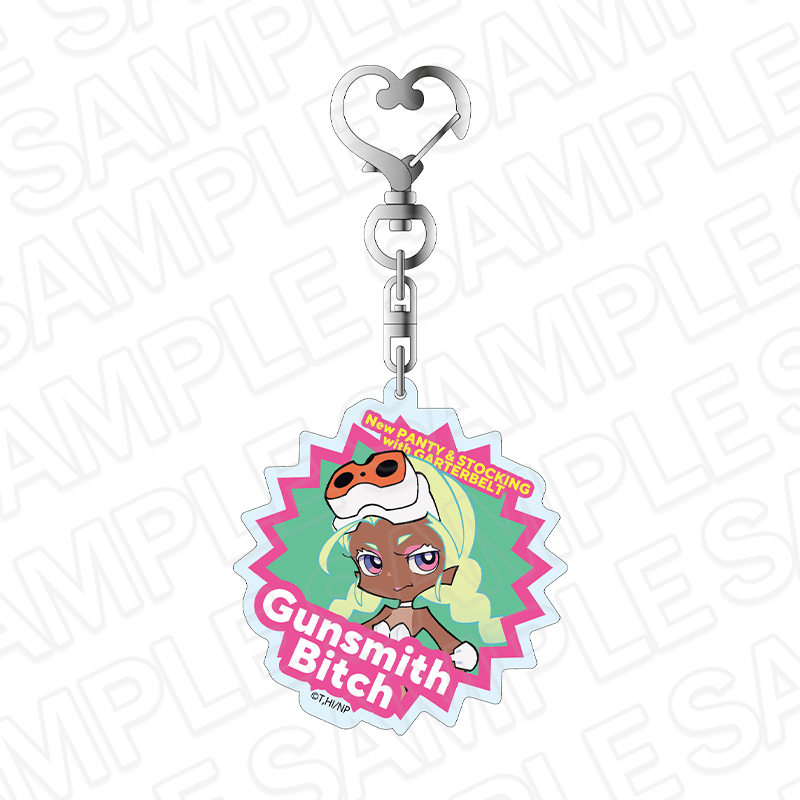 【コンテンツシード】New PANTY & STOCKING with GARTERBELT ホログラムキーホルダー ガンスミスビッチ