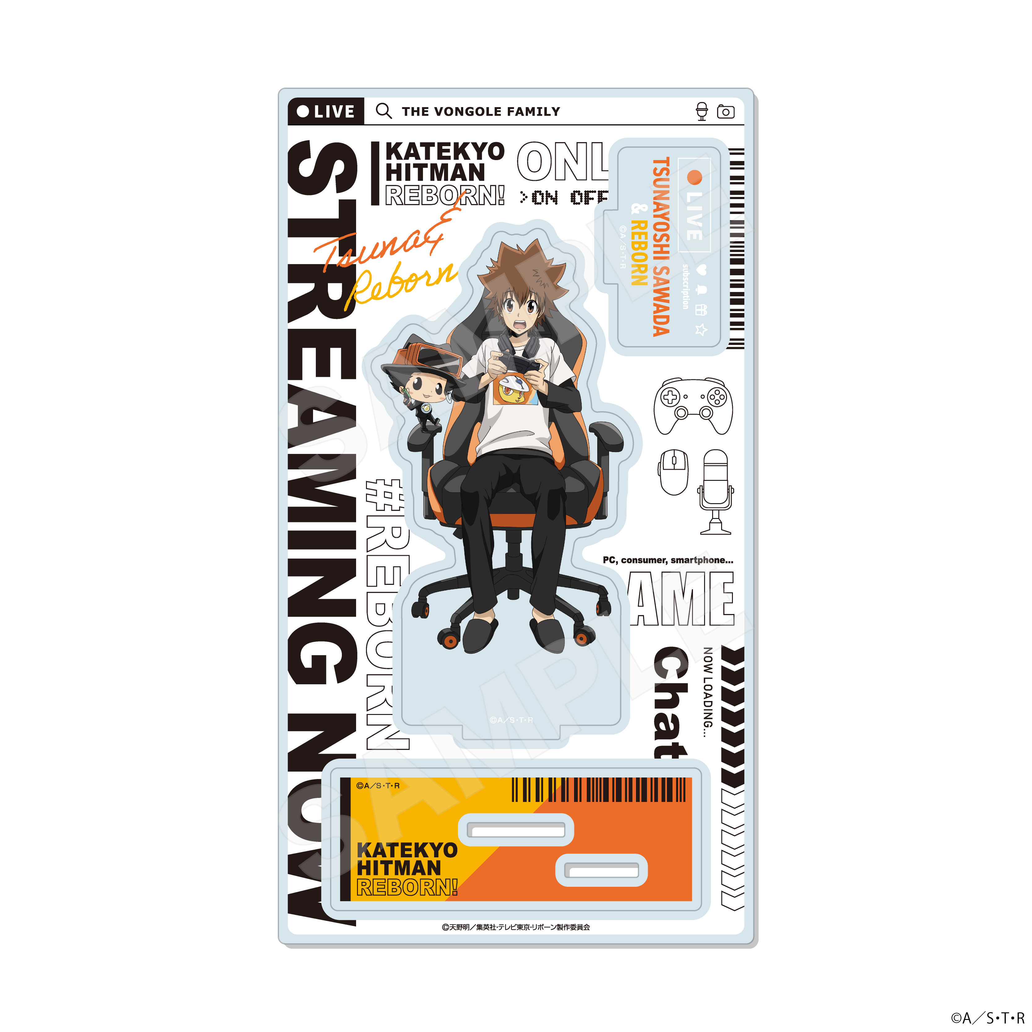 【CS.FRONT】家庭教師ヒットマンREBORN！ ゲーム配信者風ver. ジオラマアクリル /01 沢田綱吉&リボーン