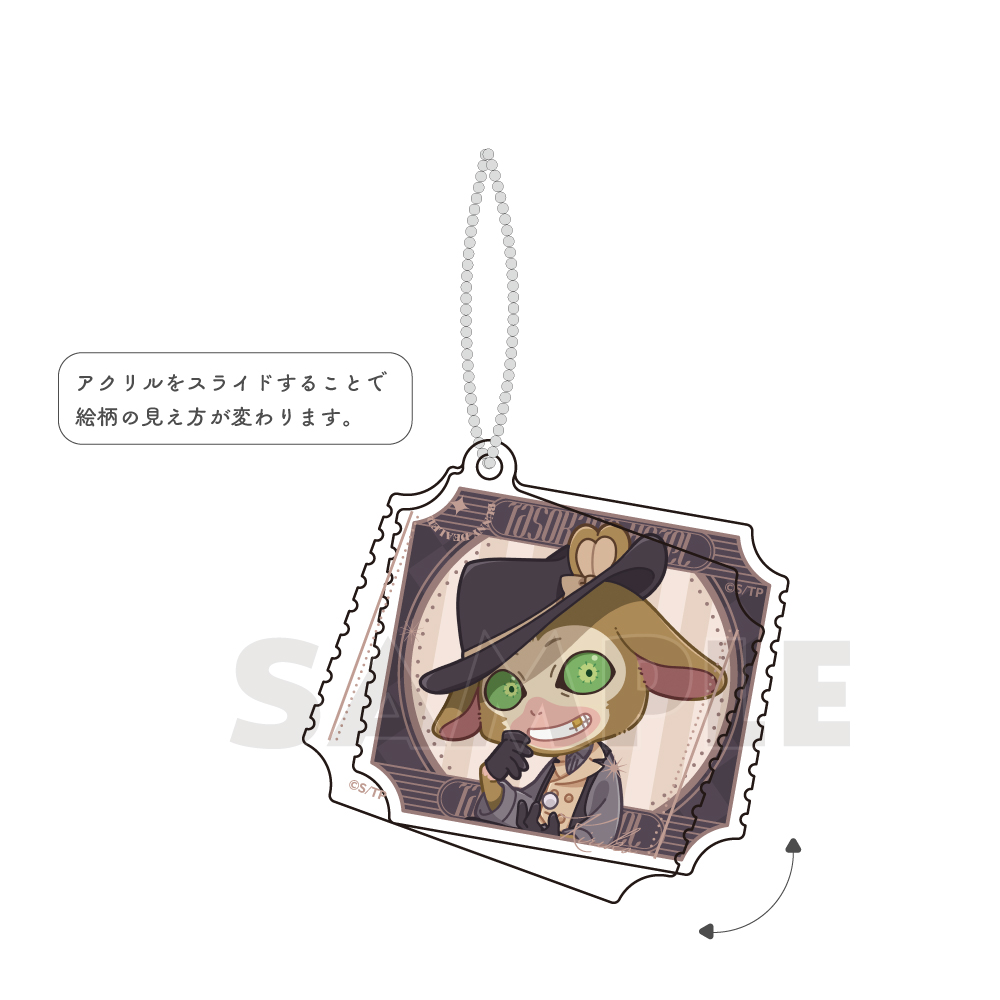 【Parflette】誰ソ彼ホテル 額縁風アクリルキーホルダー（切子/バニーディーラー）