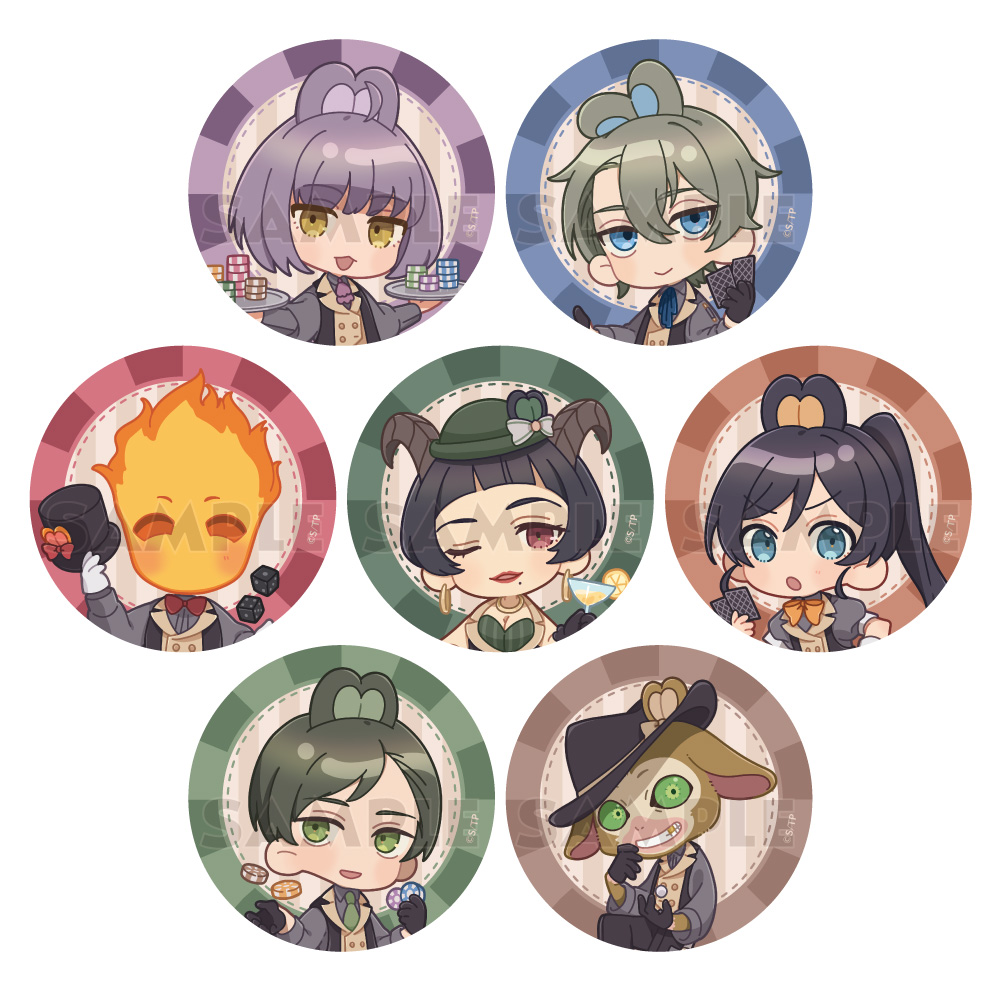 【Parflette】誰ソ彼ホテル トレーディング缶バッジ（バニーディーラー） 1BOX入数：7