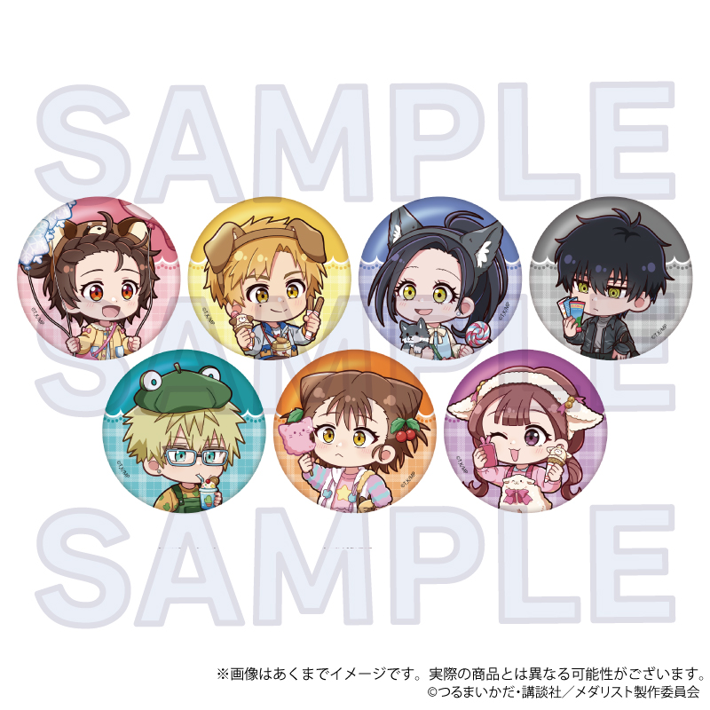 【Y Line】メダリスト トレーディングミニキャラ缶バッジ テーマパークver. 1BOX入数：7