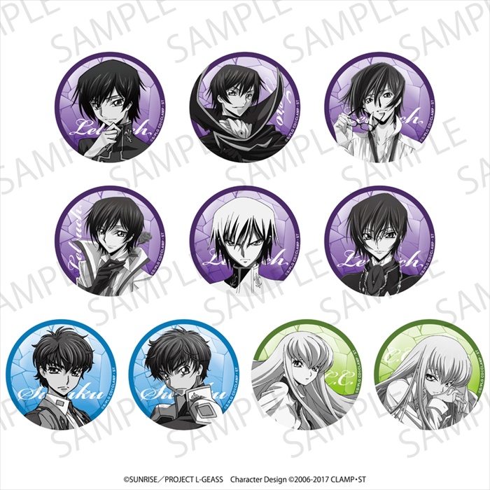 【ティー・シー・ピー】コードギアス 反逆のルルーシュ トレーディングラメ缶バッジ 1BOX入数：10