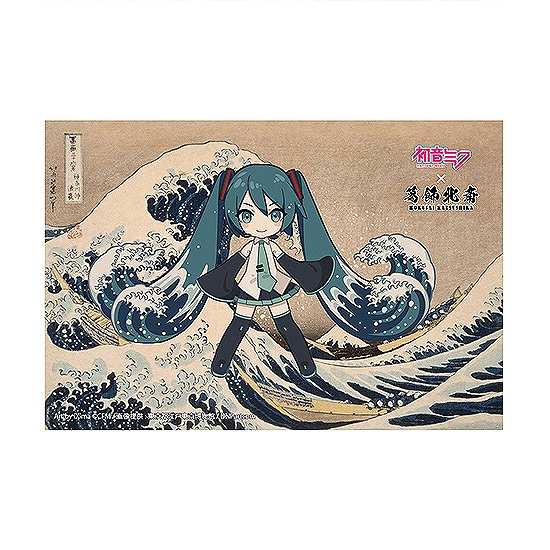 【Presence】初音ミク×葛飾北斎 iXima ポストカード 神奈川沖波裏 ミニキャラ
