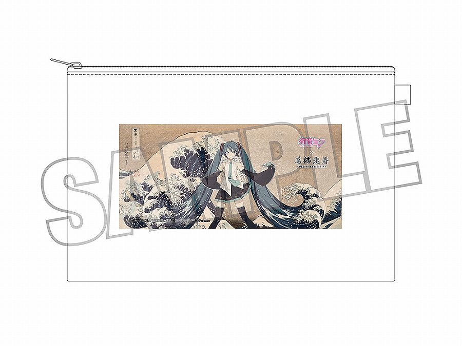 【Presence】初音ミク×葛飾北斎 iXima ポーチ 神奈川沖波裏