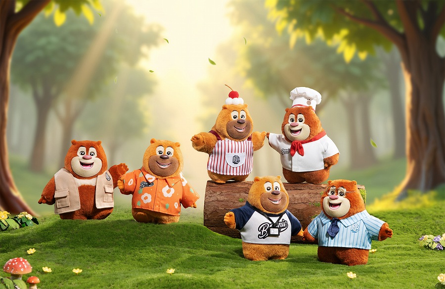 【XFREE】Boonie Bears 専属友達シリーズ トレーディングプラッシュ 1BOX入数：6