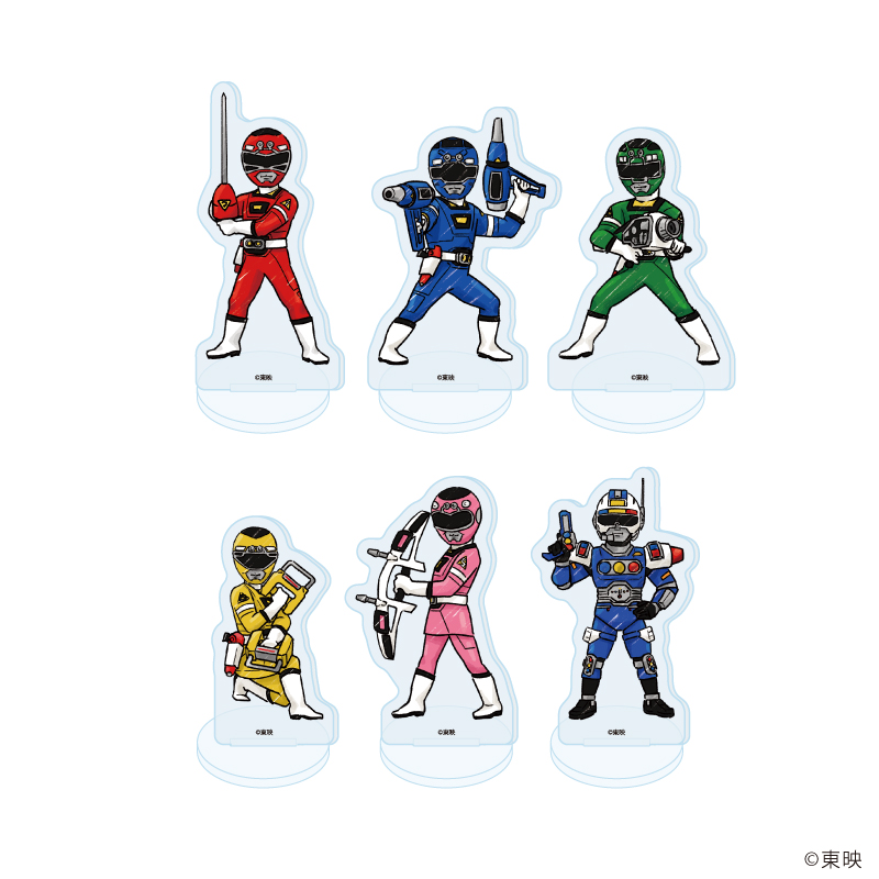 【Miyuki】アクリルぷちスタンド「激走戦隊カーレンジャー」01/ブラインド（全6種）（グラフアートイラスト） 1BOX入数：6