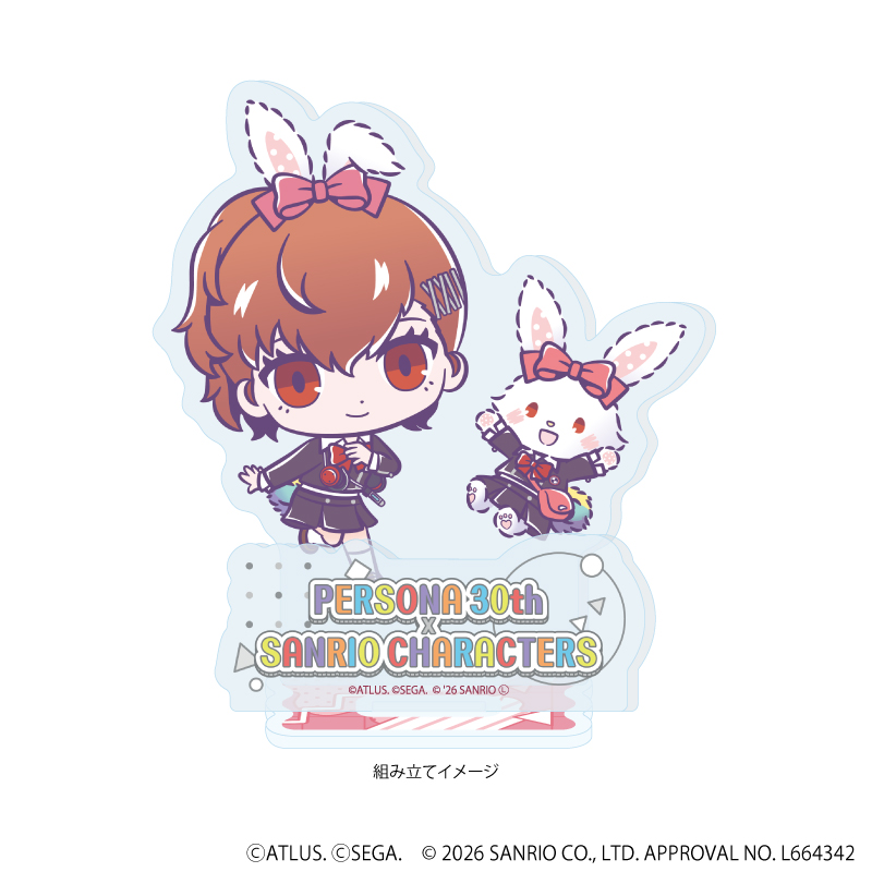 【Miyuki】アクリルスタンドプレート「P30th×サンリオキャラクターズ」05/P3P主人公・ウィッシュミーメル（コラボイラスト）