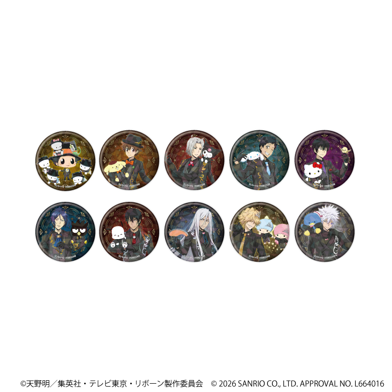 【Miyuki】ホログラム缶バッジ（57mm）「家庭教師ヒットマンREBORN！×SANRIO CHARACTERS」02/ブラインド（全10種）（コラボイラスト） 1BOX入数：10