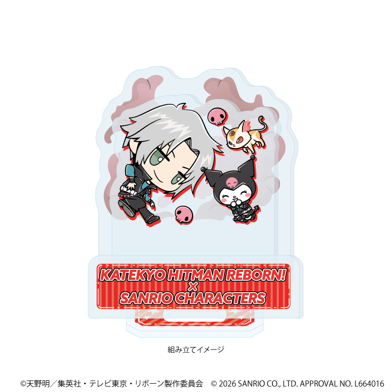 【Miyuki】アクリルスタンドプレート「家庭教師ヒットマンREBORN！×SANRIO CHARACTERS」03/獄寺隼人×クロミ（コラボイラスト）
