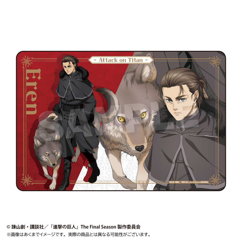【Y Line】進撃の巨人 ラバーマット ウィンターアニマルver. エレン