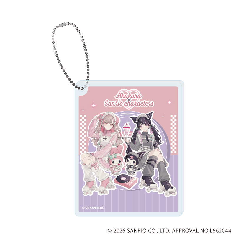 【A3】アクリルブロックキーホルダー「赤倉×サンリオキャラクターズ」03/マイメロディ&クロミ（コラボイラスト）
