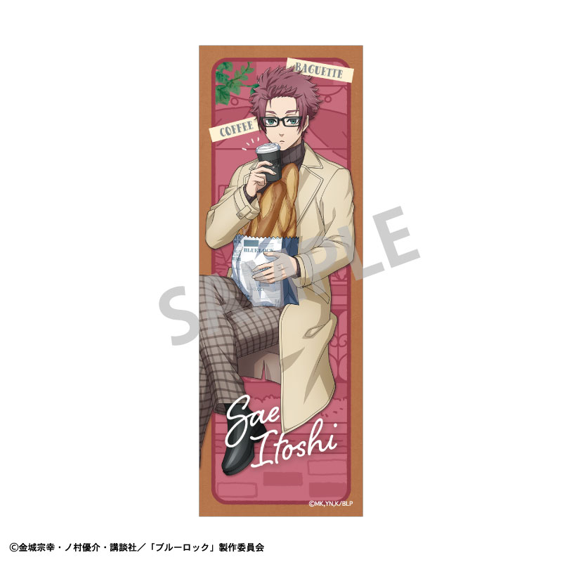 【カミオジャパン】ブルーロック ロングスクエア缶バッジ 糸師 冴/焼きたてパンとテイクアウトドリンク