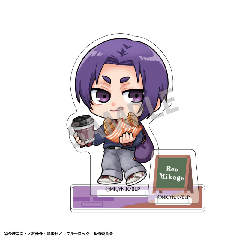 【カミオジャパン】ブルーロック ミニアクリルスタンド 御影 玲王/焼きたてパンとテイクアウトドリンク 描き起こし