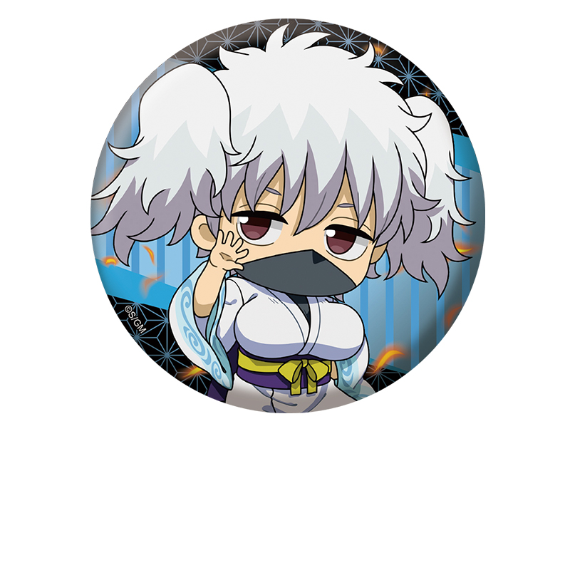 【ペンギンパレード】新劇場版 銀魂 -吉原大炎上- ぺたん娘缶バッジ 坂田銀時（パー子）