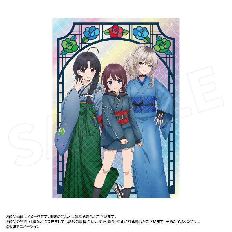 【ANICRAFT】アニメ「ガールズバンドクライ」 描き下ろし和装デニムver. オーロラアクリルブロック B 仁菜・桃香・すばる