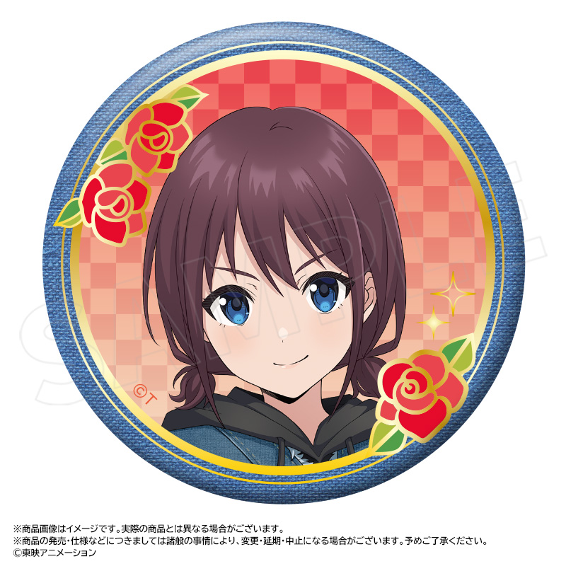 【ANICRAFT】アニメ「ガールズバンドクライ」 描き下ろし和装デニムver. BIG箔押し缶バッジ A 井芹 仁菜