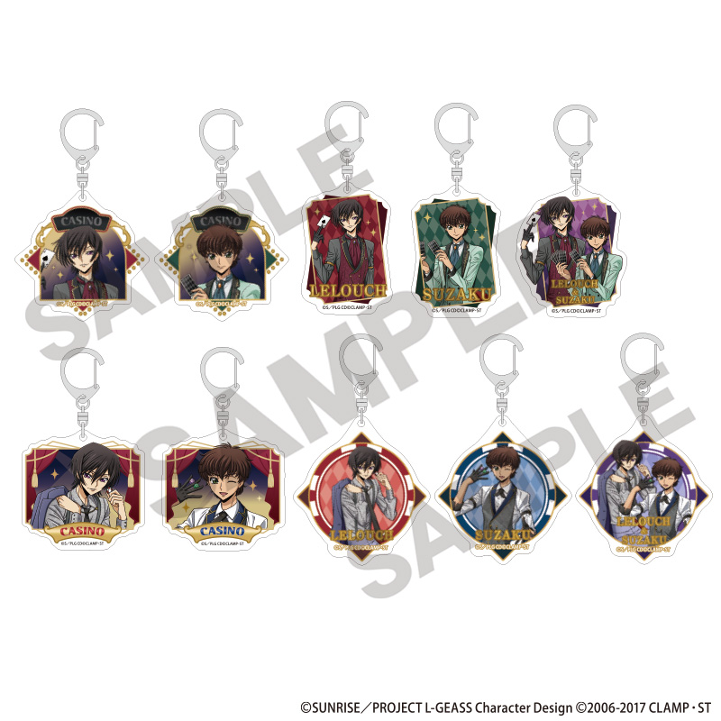 【クラックス】コードギアス 反逆のルルーシュ トレーディングアクリルキーホルダー カジノ 1BOX入数：10