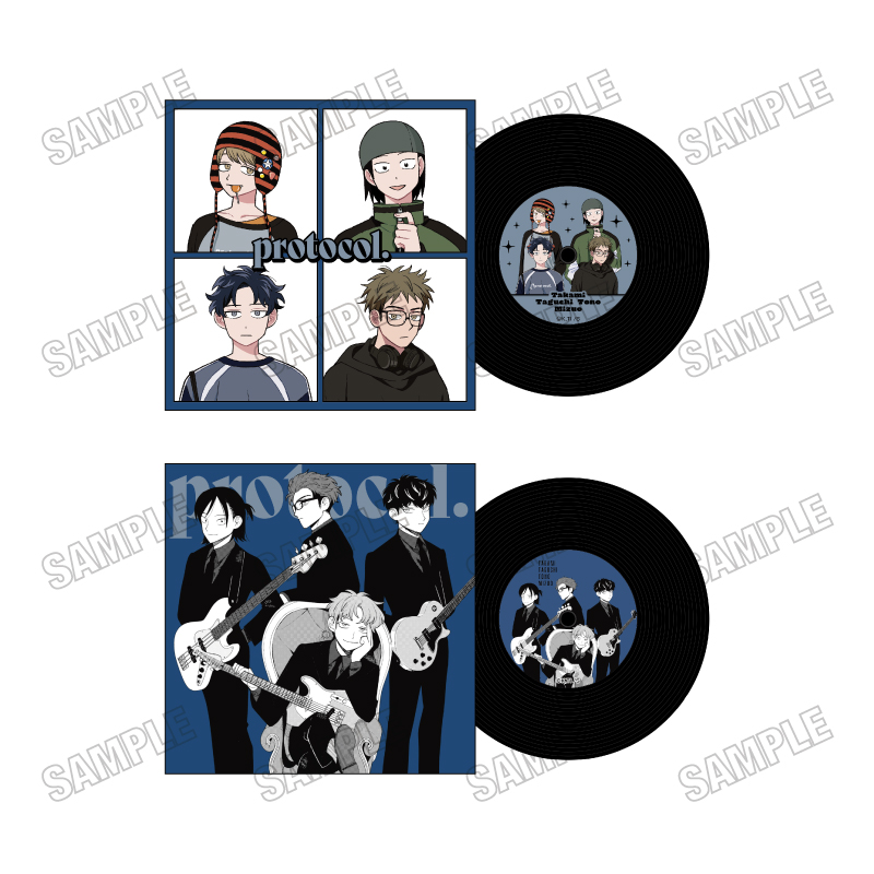 【メディコス・エンタテインメント】『ふつうの軽音部』レコード風コースター【おめかしver. protocol.】