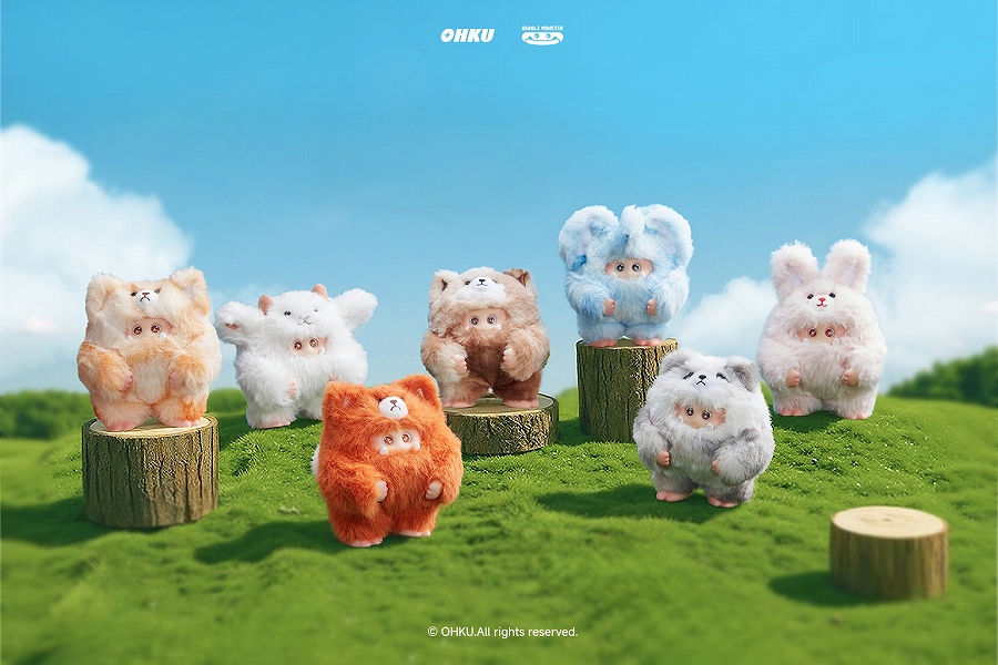 【OHKU】GIGGLE MONSTER フォレスト・ジャーニー ビニールぬいぐるみ ブラインドボックス 1BOX入数：6