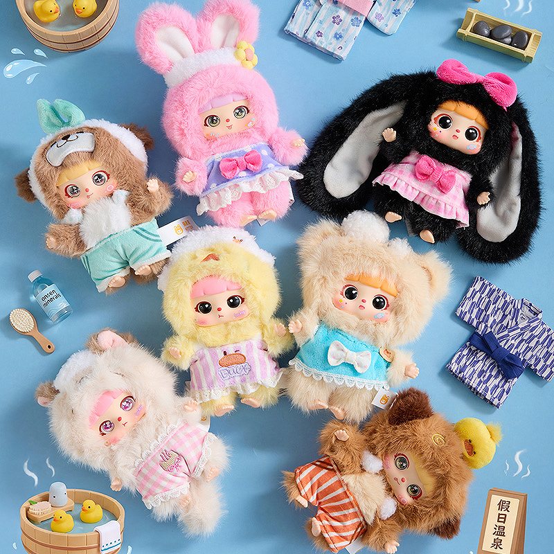 【MEI YI YOU ART TOY】MEI YI YOU ART TOY Kitten 休日の温泉旅行シリーズ トレーディングプラッシュ 1BOX入数：6