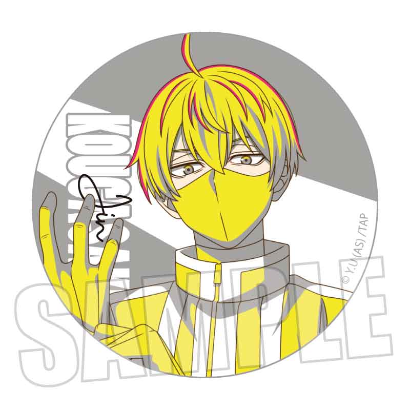 【ベルハウス】POP-TONE缶バッジ 桃源暗鬼/皇后崎 迅A